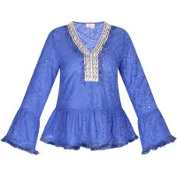 IZIA Blouse royal blue/koningsblauw / gemengde kleuren