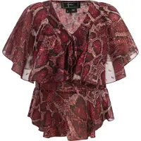 Faina Blouse bordeaux / roestrood / cranberry / pastelrood