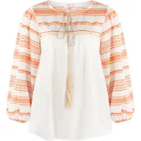 IZIA Blouse oranje / wit
