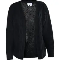 Usha WHITE LABEL Gebreid vest 'Vanne' zwart