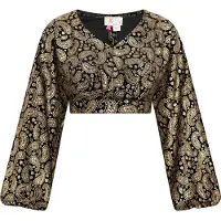 IZIA Blouse goud / zwart
