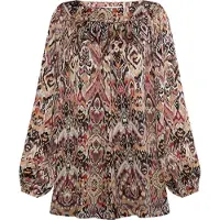 Usha Blouse Dames Bruin Veelkleurig