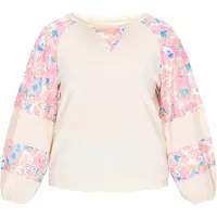 Usha Grote maat blouse vrouwen beige