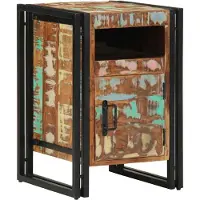 vidaXL Nachtkastje 40x40x59 cm Massief hout gerecycled
