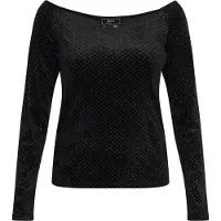 Faina Shirt zwart / zilver