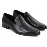 Infinity Leather Bruine klassieke instappers voor heren, formele schoenen