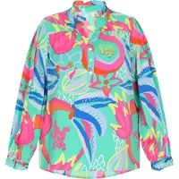 IZIA Blouse blauw / groen / mintgroen / rosa