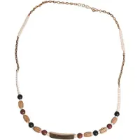 Dolce&Gabbana Kralenhoutketting met Metalen Ketting