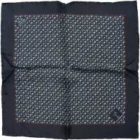 Dolce&Gabbana Blauwe Cocktail Zijde Vierkante Foulard Sjaal