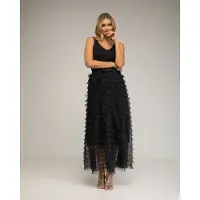 Tantra Lange rok met tule ruffles