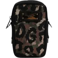 Dolce&Gabbana Multicolor Luipaard Jacquard Logo Plaque Nekriem Tas