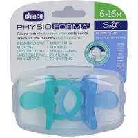 Chicco PhysioForma Soft Fopspeen 6-16 maanden - Siliconen 2 St Fopspeen