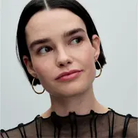 Pandora Oorbellen - 14k Gold-plated hoop earrings in gold