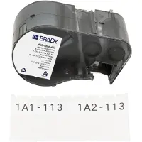 Brady M5C-1500-427 tape gelamineerd vinyl zwart op wit/transparant 38,1 mm x 7,62 m x 12,7 mm (origineel)