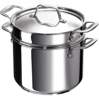 Beka Chef, 7,6 liter, Roestvrij staal, Roestvrij staal, Keramisch, Gas, Halogeen, Inductie, Afgesloten kookplaat, Roestvrij staal, 24 cm