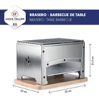 Louis Tellier Tafelbarbecue op houtskool 33x22cm - - brasi-f