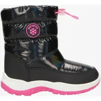 Snowfun gevoerde kinder snowboots zwart roze maat 28