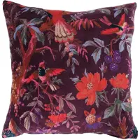 Mars & More Linen & More- Paradise kussen donker berry- 60x60cm