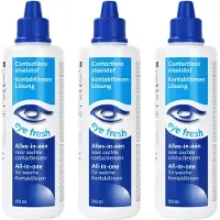 Eye fresh 3 x 250 ml - Alles-in-één Lenzenvloeistof voor zachte contactlenzen - Voordeelverpakking