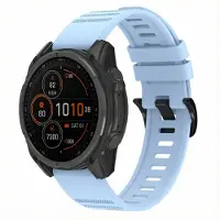IMoshion QuickFit Stripe Siliconenbandje - Garmin 22 mm aansluiting - Lichtblauw