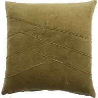 Mars & More Uneven Pintuck kussen khaki 45x45cm