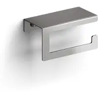 Clou Fold toiletrolhouder met cover, gebogen model, rvs gebors.