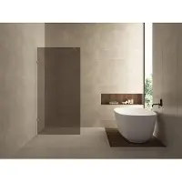 Wiesbaden Inloopdouche less 90x200 cm 8 mm nano vintage brons glas geborsteld brons koper