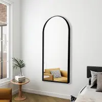 Saniclass Curve Passpiegel - 162x76cm - met frame - mat zwart SAVOY