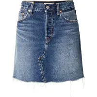 Levi's Rok 'Deconstructed Skirt' blauw denim