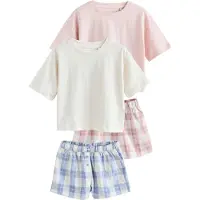 Next Nachtkledij duifblauw / rosa / oudroze / wit