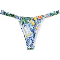 Next Bikinibroek donkerblauw / citroen / groen / wit
