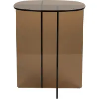 Zuiver Linea Bijzettafel 30x40 cm Glas Bruin