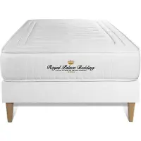 ROYAL PALACE LANCASTER Matras 90x190 cm + bedframe met lattenbodem, stevigheid graad 4, pocketvering en traagschuim, hoogte: 22 cm