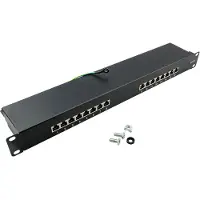 Ginza.se NP0057 16 poorten Patchpaneel 483 mm (19) CAT 6 1 HE Meerdere kleuren