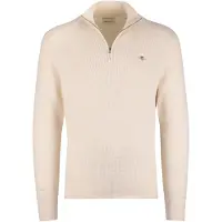 Gant trui creme lange mouw half zip
