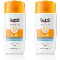 Eucerin Sun Hydro Protect Ultralichte Fluid Zonnebrand Gezicht - SPF 50+ - Zonbescherming - 50 ml - Voordeelverpakking