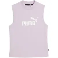 Puma Ess Logo Mouwloos T-shirt Paars S Vrouw