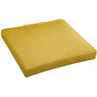 Merkloos Hesperide Stoelkussens - binnen/ buiten stoelen - geel - 40 x 4 cm - tuinstoelkussens