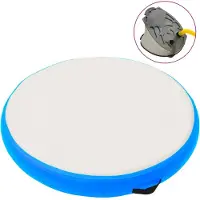 vidaXL Opblaasbare gymnastiekmat met pomp, 100x100x20 cm, PVC, blauw