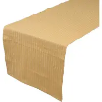 Linen&More Tafelloper Pinstripe Geel 50 X 140 Cm