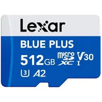 Lexar MicroSDHC Blue Plus UHS-I 512GB V30 Read 170MB/s With SD Adapter