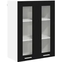 vidaXL Hangkast Zwart Eiken 60 x 31 x 80 cm Bewerkt hout