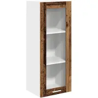 vidaXL - Hangkast - met - opslag - Oudhout - 40 - x - 31 - x - 100 - cm - Bewerkt - hout