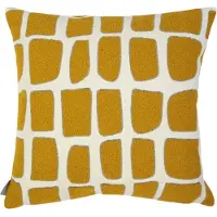 Mars & More Doby chenille jaquard kussen homing geel 45x45cm