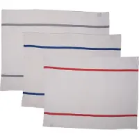 Mars & More Herringbone Stripe Keukenhanddoek blauw+grijs+rood 50x70cm (set of 3)