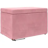 vidaXL Kruk Roze 61 x 41 x 40 cm Velvet en Geengineerd Hout