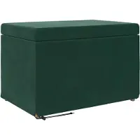 vidaXL Kruk Donkergroen 61 x 41 x 40 cm Velvet en Geengineerd Hout