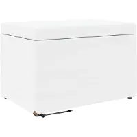 vidaXL Kruk Wit 61 x 41 x 40 cm Kunstleer en Geengineerd Hout