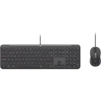 Logitech Signature Slim MK620 voor zakelijk gebruik, met kabel, USB-aansluiting, schaarmecanisme, QWERTY-lay-out, grafietkleur. Inclusief muis