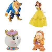 BULLYLAND Belle en het Beest - - Speelfiguren - Met 4 figuurtjes - Disney - 8 cm